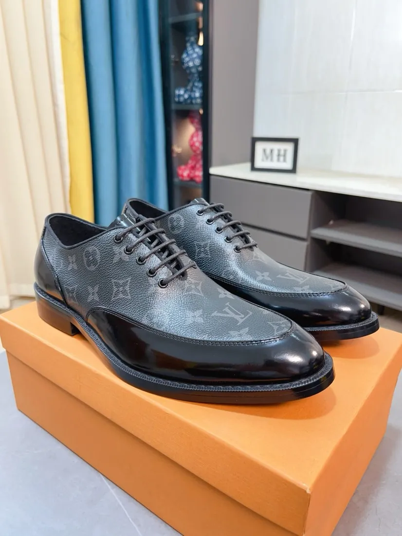 Men's shoes 💰540🌹🌹 [LV] Louis Vuitton's popular casual leather shoes 🎖Fashionable and elegant 🎖🎖Material: Original imported cowhide open edge beads, washed cowhide leather lining, original molded rubber outsole, high-end and classy, ​​elegant quality, instantly transforming into a handsome man ❤❤Standard\nNumber of sizes: 39-44, 38 45 46 customized